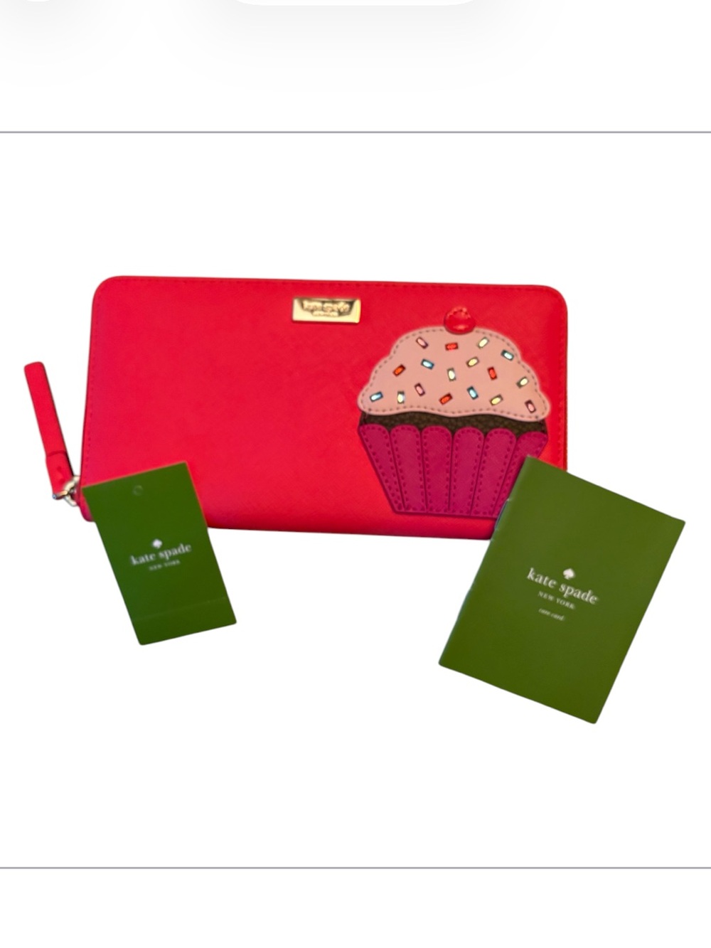 kate spade Hot Pink Cupcake Zip-Around Wallet